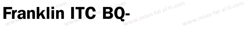 Franklin ITC BQ字体转换